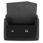 JAM Paper Leather Business Card Case, Angular Flap, Black, 5 Pack (2233317460g)-Dimensions: 2-1/2"(H) x 4"(W) x 3/4"(D)