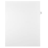 Mark Maker Legal Exhibit Index Tab White Single Tabs, 1/15th Cut, Letter Size, No Holes, Number 154, 25 Pack-White Single Tabs, 1/15th Cut