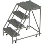 Tri-Arc Manufacturing Deep Top Step Rolling Ladder, Platform Height: 40", No. of Steps: 3, Step Width: 24" (KDSR004242-D2)-No. of Steps: 3