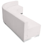 Flash Furniture HERCULES Alon Series Melrose LeatherSoft Reception 3 Piece Configuration - White-Add on pieces as your business grows