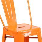 Flash Furniture 24" High Metal Indoor-Outdoor Counter Height Stool with Back-Drain Hole in Seat