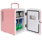 Koolatron Retro Portable 6 Can Thermoelectric Mini Fridge Cooler - 4 L / 4.2 qts - Pink-Its 4.2 Quarts (4 Liters) capacity can keep up to six cans or four 500-ml bottles ice-cold and ready to enjoy