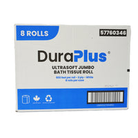 DuraPlus UltraSoft Jumbo 2-Ply Bath Tissue - White - 8 Pack-Provides superior performance and greater value