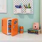 Coca-Cola Fanta Portable 6 Can Thermoelectric Mini Fridge Cooler/Warmer - 4 L / 4.2 qt-12V DC/110V AC adapters included