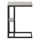 Monarch Specialties 3671 Accent Table - 25"H/Grey/Black Metal-Product dimensions: 18.25 Inch W x 10.25 Inch D x 25.25 Inch H