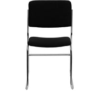 Flash Furniture HERCULES Series Fabric High Density Stacking Chair with Chrome Sled Base - Black-Set of 5 Multipurpose Stack Chairs