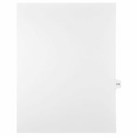 Mark Maker Legal Exhibit Index Tab White Single Tabs, 1/15th Cut, Letter Size, No Holes, Number 115, 25 Pack-White Single Tabs, 1/15th Cut