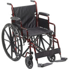 Drive Medical Rebel Lightweight Wheelchair-Red, Steel
