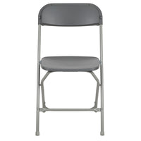 Flash Furniture HERCULES Series 650 lb. Capacity Premium Grey Plastic Folding Chair-Plastic Folding Chair