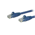 StarTech  Câble de raccordement Ethernet Cat6 avec connecteurs antiaccrochements RJ45, 30 pi, bleu (N6PATCH30BL)-Protecteurs de pinces pour connecteur RJ-45 empêchent le câble de s’accrocher ou de briser pendant l’installation