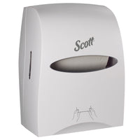 Scott Essential Manual Hard Roll Towel Dispenser - for Purple Core Scott Roll Towels - 12.63" x 16.13" x 10.2" - White-Includes 1 Scott Essential Manual Hard Roll Towel Dispenser