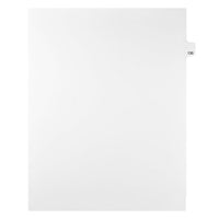 Mark Maker Legal Exhibit Index Tab White Single Tabs, 1/25th Cut, Letter Size, No Holes, Number 130, 25 Pack-White Single Tabs, 1/25th Cut