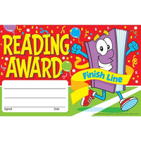 Trend Enterprises Awards Reading - Finish Line Recognition Awards, 180 Pack (T-81024)-Theme/design: Recognition