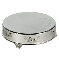 Elegance 14" Silver Plated Round Cake Plateau-Made of fine silver plated material