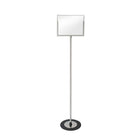 Futech Letter Size Floor Sign Holder 11"W x 8-1/2"H, Stainless Steel-Landscape floor sign holder