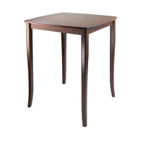 Winsome Inglewood High Table, Curved Top, Antique Walnut-Inglewood High Table features Curved Table Top with flare legs.  Constructed from Solid wood in Antique Walnut Finish.  Matching high chair/stool to complete the set.