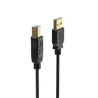 NXT Technologies NX29931 16' USB A Male/B Male - Black-Black USB-A male/B male gold-plated printer cable