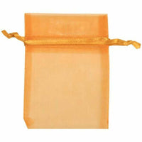 JAM Paper Sheer Bags - X-Small - 3" x 4" - Gold - 96 Pack-Color: Gold x-small sheer bag