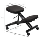 Nicer Interior Ergonomic Kneeling Chair - Black-Metal Tubular Steel Frame