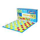 Kikkerland Checkers Board Game-Kit includes 1 x folded game board, 12 x Red counters, 12 x Blue counters