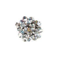 JAM Paper Small Gift Bows - 3-1/2" Diameter - Speckled Silver - 12 Pack-English only packaging