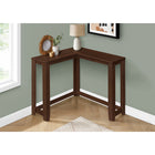 Monarch Specialties 3661 Corner Console Accent Table - Cherry-This item has no shelves