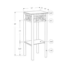 Monarch Specialties 3078 Accent Table - Black Metal With Tempered Glass-Practical and stylish accent table for you living room, family room, hallway, den, bedroom, or office space