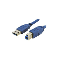 StarTech 1' Superspeed A To B Male/Male USB 3.0 Cable, Blue-Blue USB cable that is compatible to connect with various devices