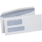 Staples #9 Gummed White Double Window Security Envelopes - 3-7/8" x 8-7/8" - 500 Pack-Heavily gummed flap for secure sealing