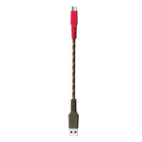 Skullcandy Line+ USB-A to USB-C Cable - Olive-4ft Tangle-free Charging Cable