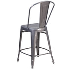 Flash Furniture 24" High Clear Coated Indoor Counter Height Stool with Back-Drain Holes in Seat