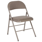 Flash Furniture HERCULES Series Double Braced Grey Vinyl Folding Chair-Grey Vinyl Upholstery