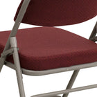 Flash Furniture HERCULES Series Premium Curved Triple Braced & Double Hinged Burgundy Fabric Metal Folding Chair-Curved Triple Braced Frame
