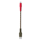 Skullcandy Line + USB-A to Lightning Cable - Olive-6ft Tangle-free Charging Cable