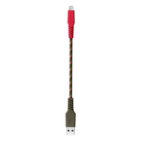 Skullcandy Line + USB-A to Lightning Cable - Olive-6ft Tangle-free Charging Cable