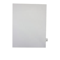 Mark Maker Legal Exhibit Index Tab White Single Tabs, 1/26th Cut, Letter Size, No Holes, Letter W, 25 Pack-White Single Tabs, 1/26th Cut