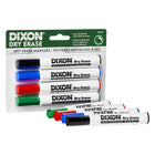 Dixon Dry Erase Markers - Wedge Tip - Assorted - 4 Pack-Wedge tip