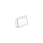 Azar Displays Horizontal Slanted, L-Shape Acrylic Sign Holder, 6" x 5", 10 Pack (112725)-Made from acrylic