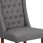 Flash Furniture HERCULES Preston Series Tufted Parsons Chair - Grey Fabric-CA117 Fire Retardant Foam