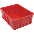 Quantum Storage Systems Divider Box Containers, Plastic, 22.5" W x 17.5" D x 8" H, Red - 2 Pack-Colour: Red