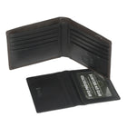 Roots Slimfold Wallet with Removable ID - Chocolate & Black-2 Bill Pockets
