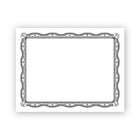 Geographics Silver Filigree Heavyweight Certificates - Silver Foil - 8.5" x 11" - 15 Pack-Heavyweight paper with Silver Foil border