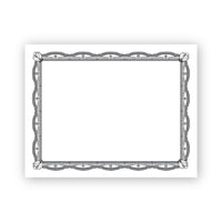 Geographics Silver Filigree Heavyweight Certificates - Silver Foil - 8.5" x 11" - 15 Pack-Heavyweight paper with Silver Foil border