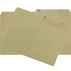 Hilroy Recycled File Folders - Legal Size - Manila - 100 Pack-Reversible, Half tabs at the top