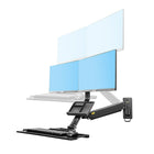 North Bayou 22"-27" Wall Mount Sit-Stand Desk Workstation, Dual Monitor - Black (MC27-2AB)-Compatible Screen Size: 22" - 27" (x2)