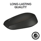 Logitech M170 2.4 GHz Wireless Mouse with USB Mini Receiver - Black-5