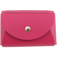 JAM Paper Leather Business Card Case, Round Flap, Orange-Business Card Case