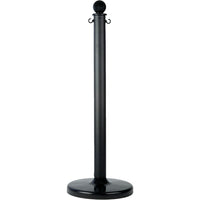 Mr.Chain 2.5" Crowd Control Stanchions, Black, 2 Pack (SEI664)-Base Diameter - 14"