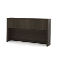 Bestar 66" Embassy Hutch for Narrow Desk Shell - Dark Chocolate-The hutch for credenza offers large closed storage space, efficient wire management and classic moldings