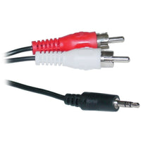 Electronic Master 3.5mm Stereo to Dual RCA Audio Cable, (EMHD121006)-Enables you to connect a computer sound card to an audio device that accepts RCA audio input